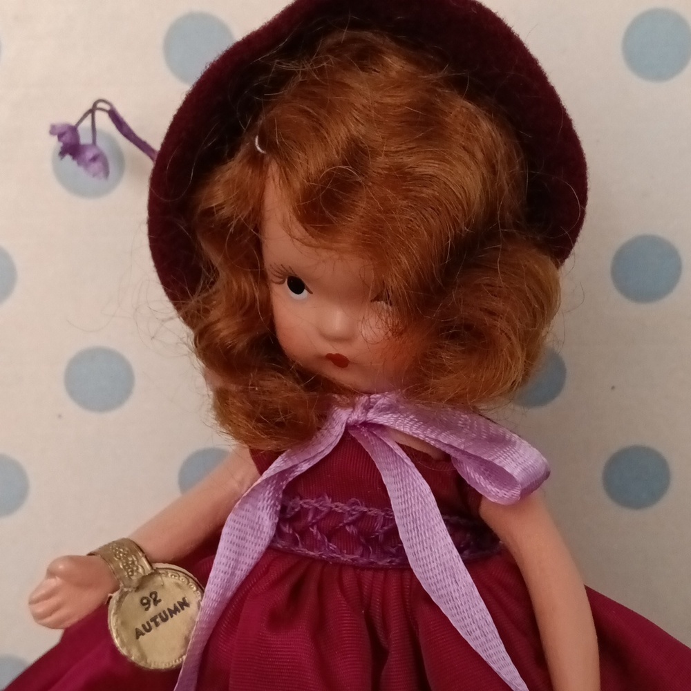 Nancy Ann Storybook Doll #92 -Season Series Autumn w/Box, Tag & More